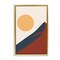 Stupell Industries Boho Mountain Peak & Sun Framed Floater Canvas Wall Art Design by Omar Escalante